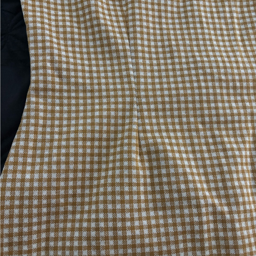Stylish Tan Checkered Dress - Picture 6 of 7